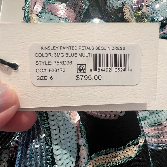 Milly Kinsley Painted Petals Sequin Dress NWT - Picture 8 of 8